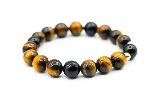 Natural Stone Spiritual Tiger Eye Beads Bracelets 14mm