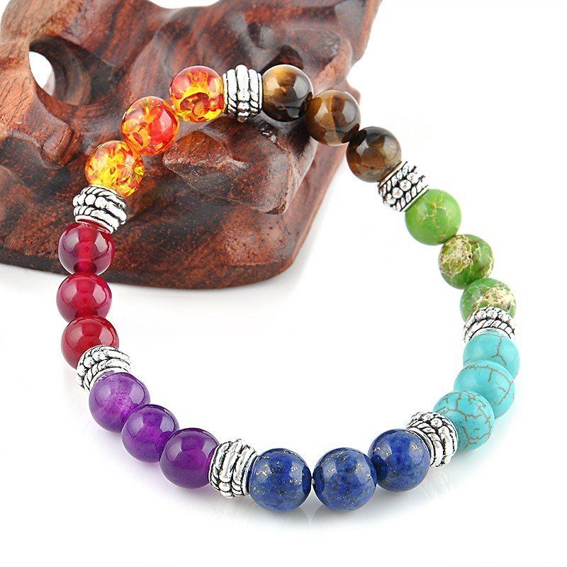 Seven Chakra Healing Stone Bracelet - Buy One Get One FREE! (Offer Ends September 13th)