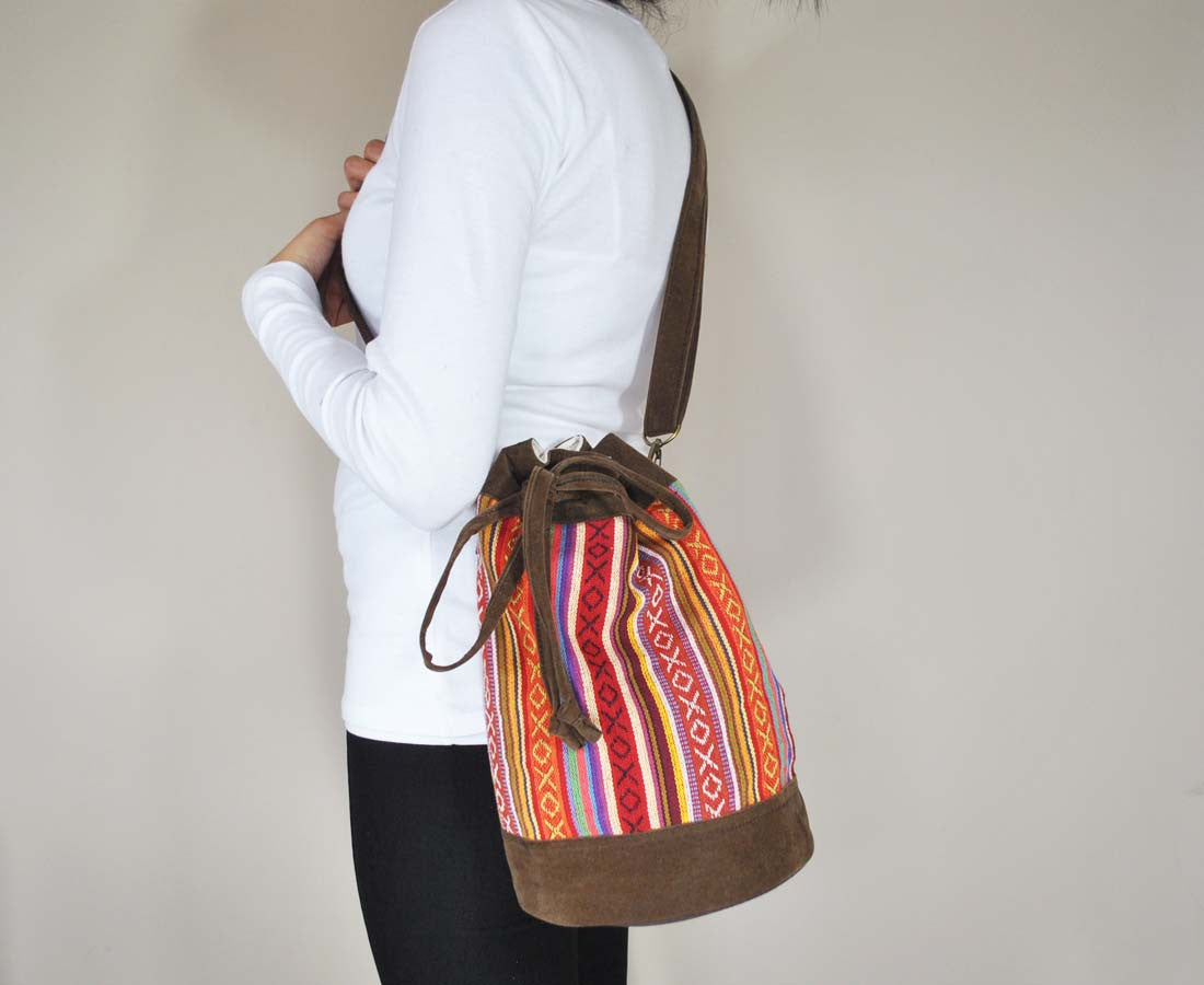 CoCopeaunt Chic Bucket Shape Crossbody Shoulder Bags Handmade