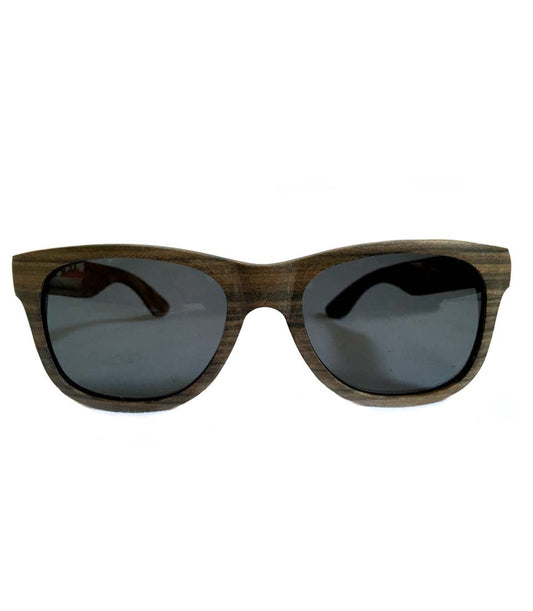 Mato Wooden Wayfarer Sunglasses Polarized Black Lens 55mm